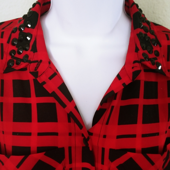 Hi*low Michael Kors Geo Tunic Button-up Top - Picture 3 of 16